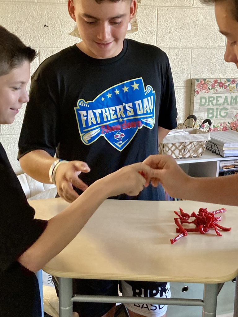 Twizzler Tie Up - working together to complete the challenge!